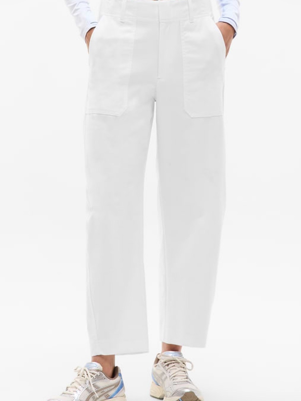 Athleta Skyline Barrel Pants White Size 8